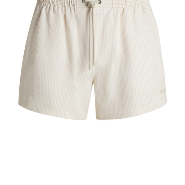 Short de bain en seersucker à rayures – Hugo Boss