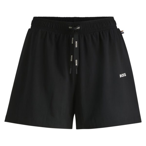 Hugo Boss Short de pyjama en coton stretch avec cordon de serrage et logo imprimé