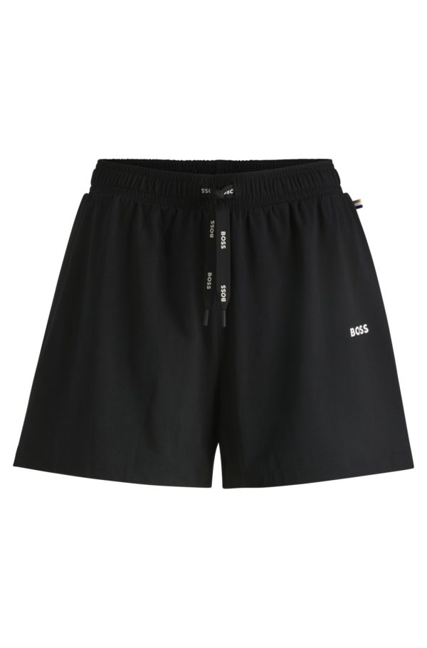 Hugo Boss Short de pyjama en coton stretch avec cordon de serrage et logo imprimé