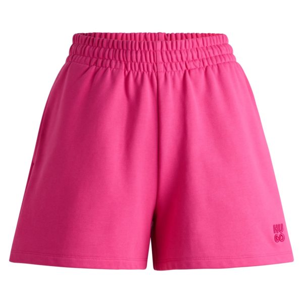 Hugo Boss Short en molleton de coton avec logo brodé