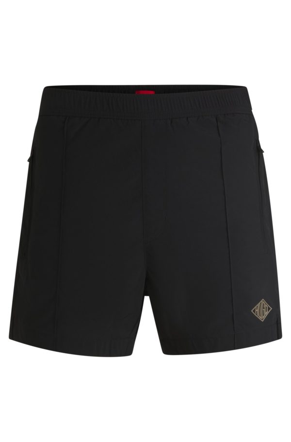 Hugo Boss Short en popeline avec imprimé logoté