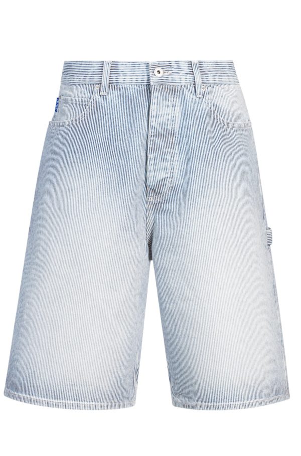 Hugo Boss Short large en denim bleu à rayures
