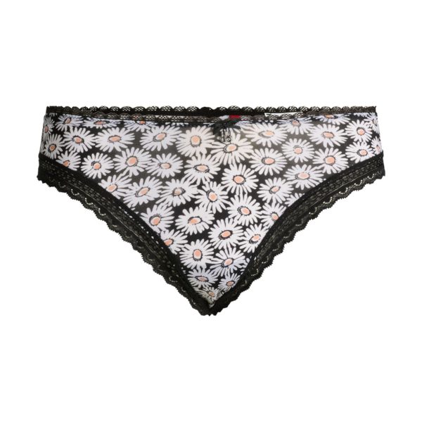 Hugo Boss String à imprimé marguerites avec finitions en dentelle