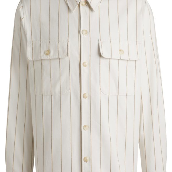 Hugo Boss Surchemise oversize en coton Oxford à rayures