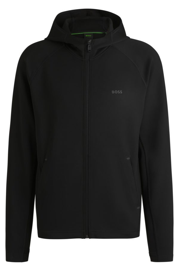 Hugo Boss Sweat à capuche Actif en tissu stretch à fermeture éclair et gestion de l’humidité