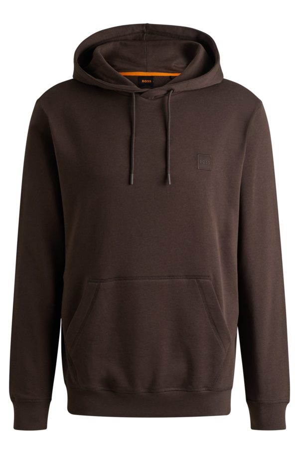 Hugo Boss Sweat à capuche Regular en molleton de coton avec patch logoté