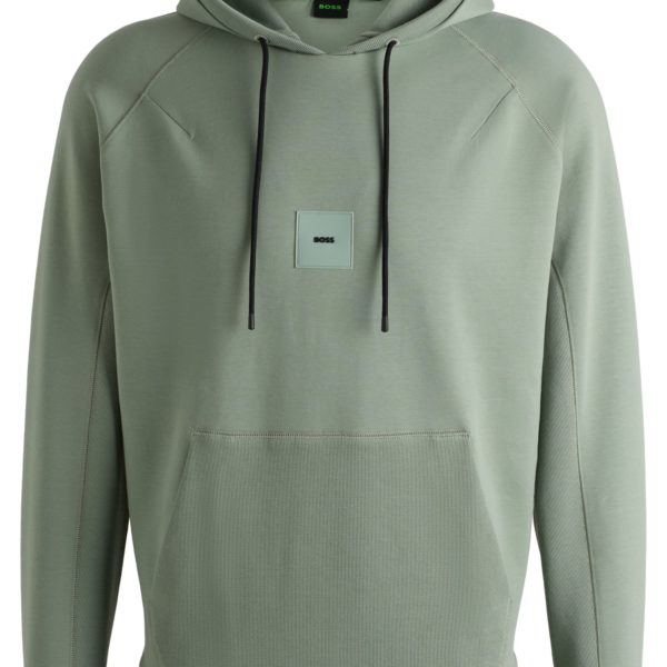 Hugo Boss Sweat à capuche en coton mélangé à teneur en stretch