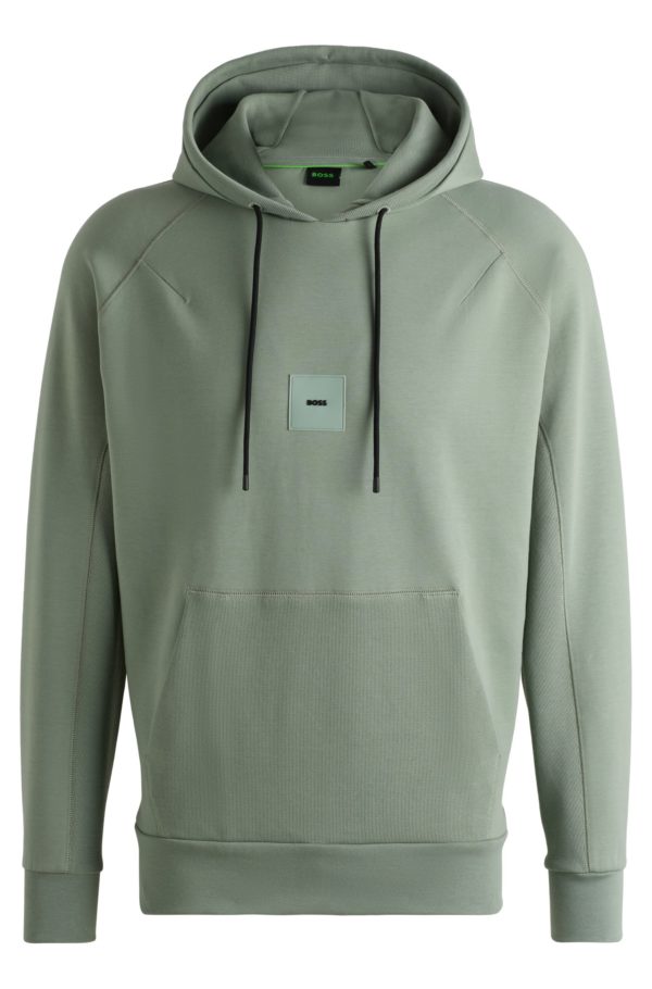 Hugo Boss Sweat à capuche en coton mélangé à teneur en stretch