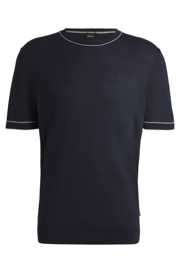 Hugo Boss Sweat en lin mélangé avec liserés