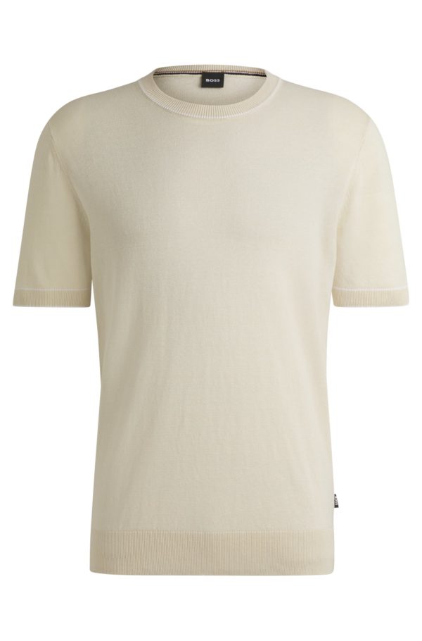 Hugo Boss Sweat en lin mélangé avec liserés