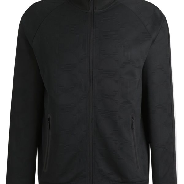 Hugo Boss Sweat zippé en jacquard cercle à rayures latérales