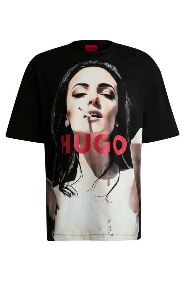 Hugo Boss T-shirt Oversize en coton à imprimé audacieux