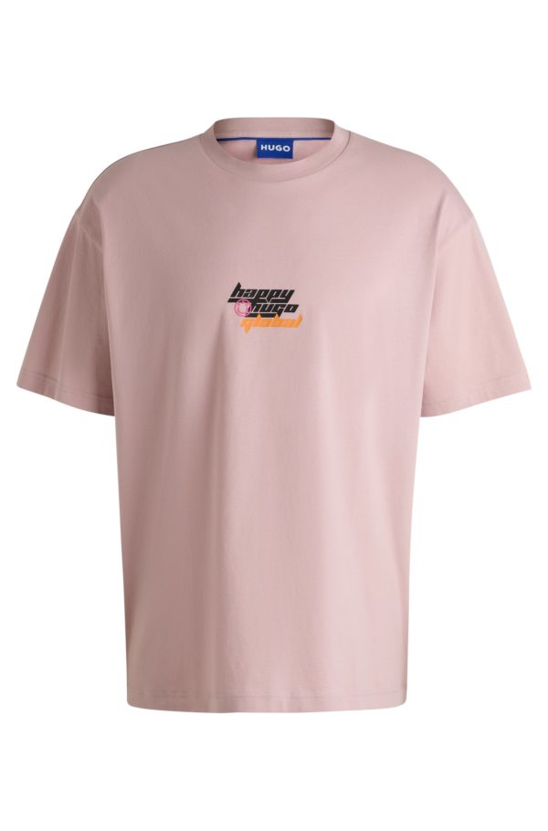 Hugo Boss T-shirt Oversize en coton avec logo Happy HUGO