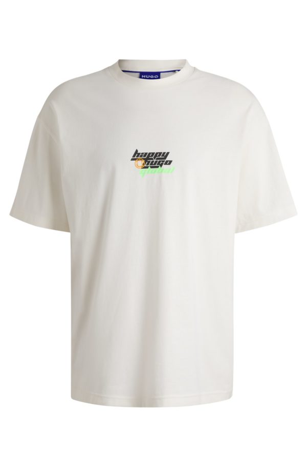 Hugo Boss T-shirt Oversize en coton avec logo Happy HUGO