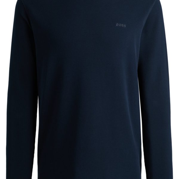 Hugo Boss T-shirt Regular en coton mélangé avec logo brodé