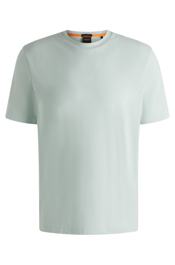 Hugo Boss T-shirt Relaxed en coton stretch à logo imprimé