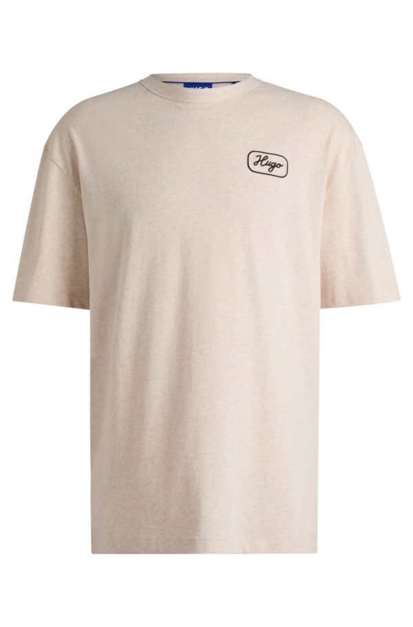 Hugo Boss T-shirt ample en coton avec motif artistique inspiré des courses automobiles
