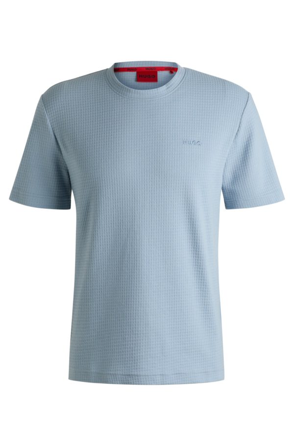 Hugo Boss T-shirt de pyjama gaufré avec logo brodé
