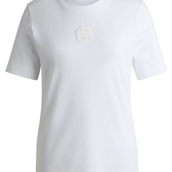 Hugo Boss T-shirt en coton interlock à monogramme Double B