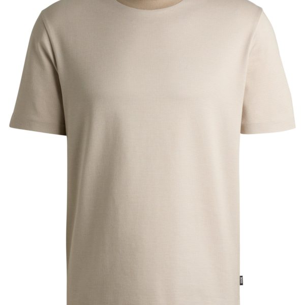Hugo Boss T-shirt en coton mercerisé à micro motif