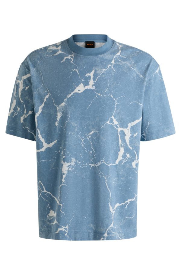 Hugo Boss T-shirt en jersey de coton à imprimé intégral
