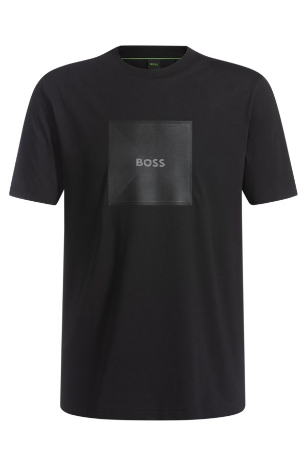 Hugo Boss T-shirt en jersey de coton avec logo artistique