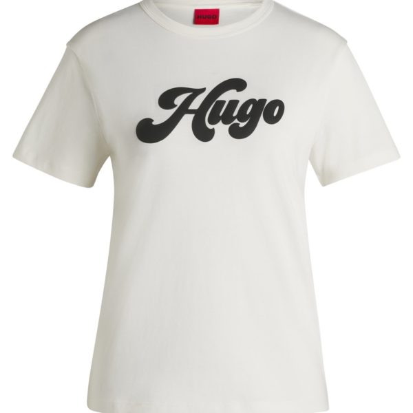Hugo Boss T-shirt en jersey de coton avec logo rétro