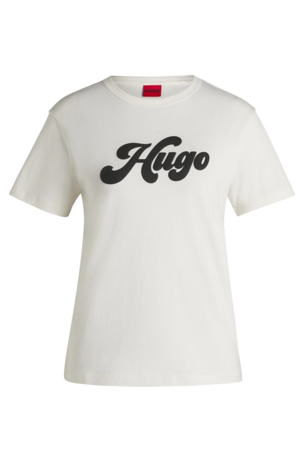 Hugo Boss T-shirt en jersey de coton avec logo rétro
