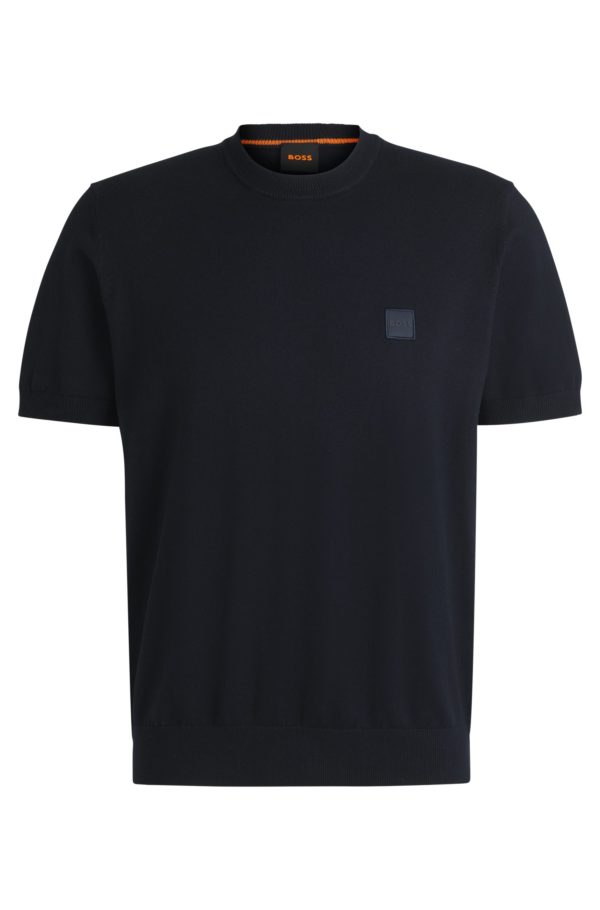 Hugo Boss T-shirt en maille de coton et cachemire