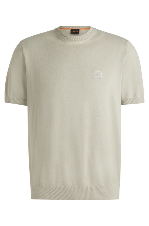 Hugo Boss T-shirt en maille de coton et cachemire