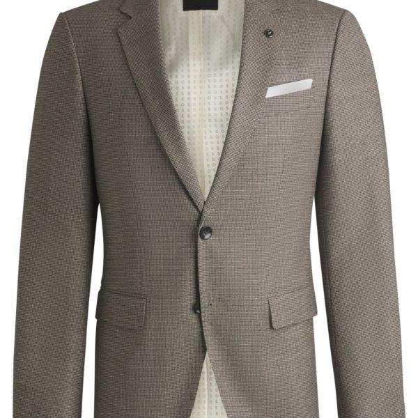 Hugo Boss Veste Slim en laine stretch à micro motif