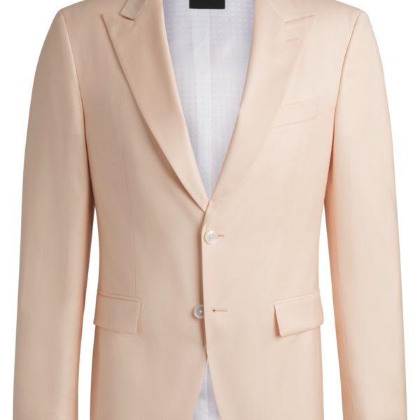 Veste Slim en satin de laine mélangée – Hugo Boss