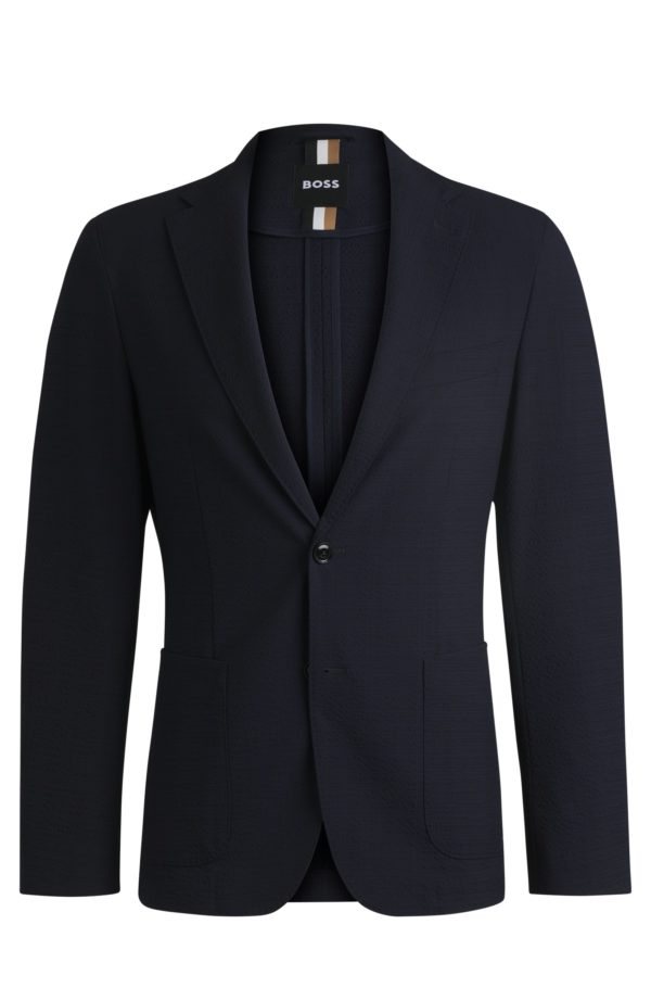 Hugo Boss Veste Slim en seersucker stretch