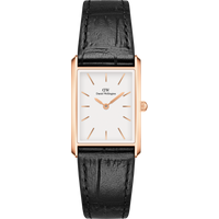 Daniel Wellington DW Montre 24x35mm Bound Black Crocodile Rose Gold