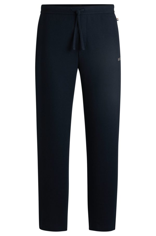 Hugo Boss Bas de pyjama en coton mélangé à logo brodé