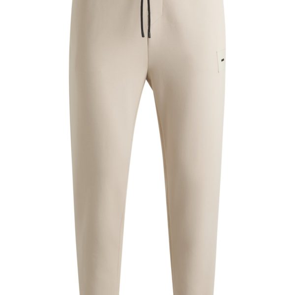 Hugo Boss Bas de survêtement en coton stretch mélangé avec patch logoté