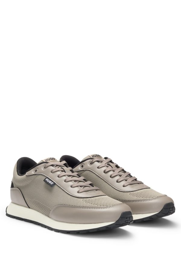 Hugo Boss Baskets à effet maille avec finitions en similicuir