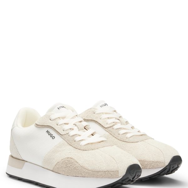 Hugo Boss Baskets avec tige texturée et finitions en cuir suédé