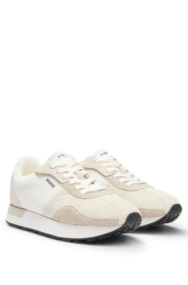 Hugo Boss Baskets avec tige texturée et finitions en cuir suédé