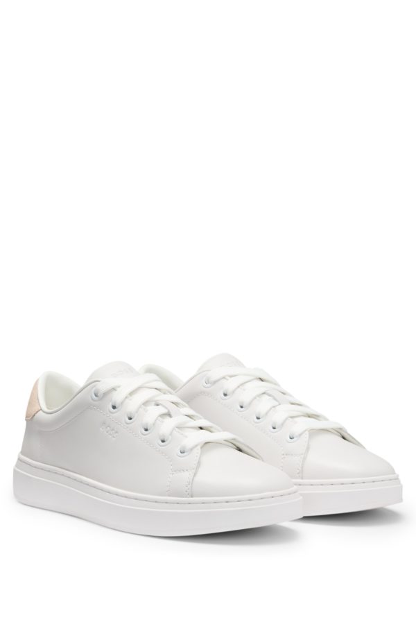 Hugo Boss Baskets en cuir avec contrefort en cuir suédé