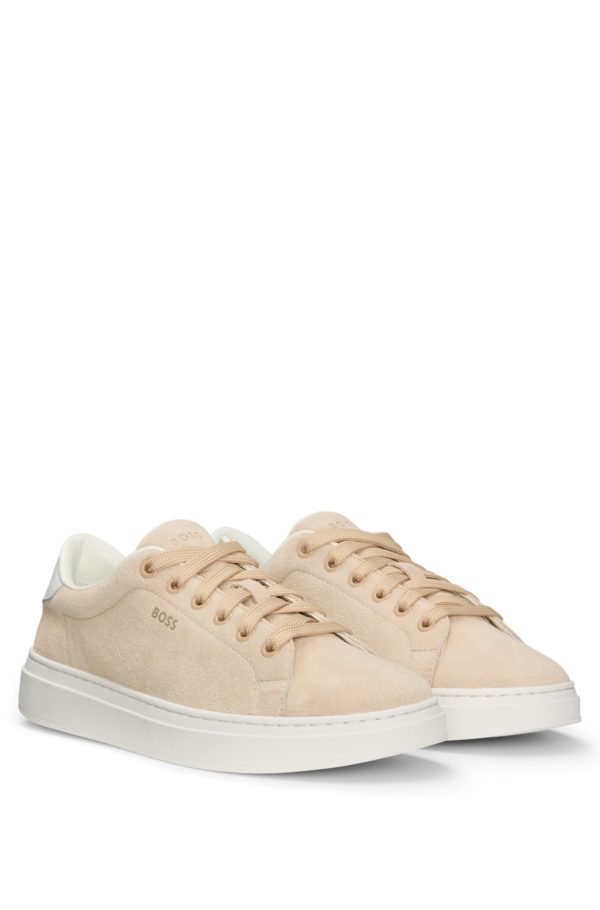Hugo Boss Baskets en cuir suédé avec contrefort en cuir