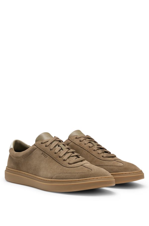 Hugo Boss Baskets en cuir suédé avec semelle en gomme