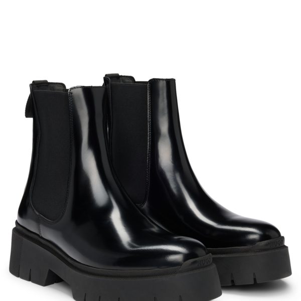 Hugo Boss Bottines en similicuir avec grosse semelle extérieure en gomme
