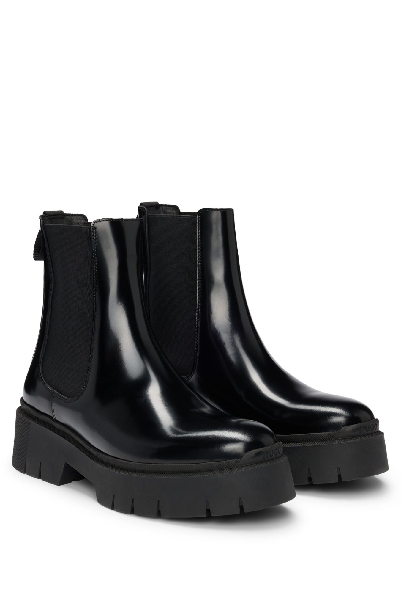 Hugo Boss Bottines en similicuir avec grosse semelle extérieure en gomme