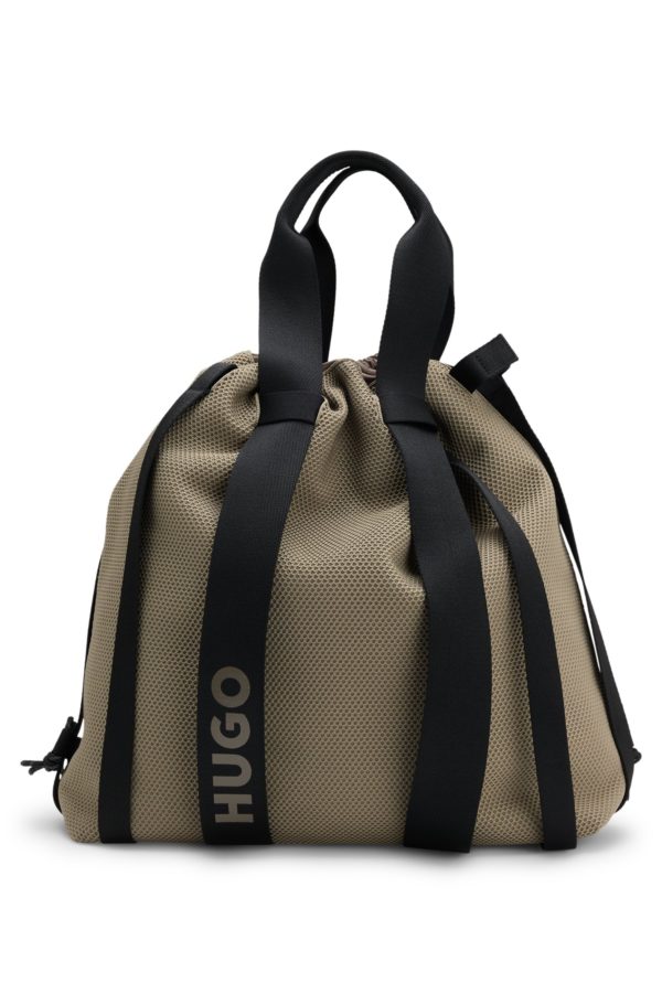 Hugo Boss Cabas en maille structurée avec cordon de serrage