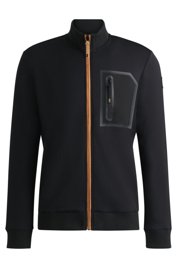Hugo Boss Cardigan d’équitation avec poche-poitrine zippée