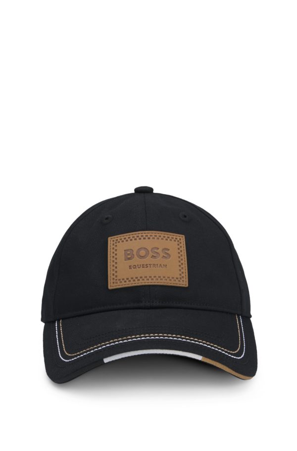 Hugo Boss Casquette d’équitation avec patch logoté d’inspiration rétro