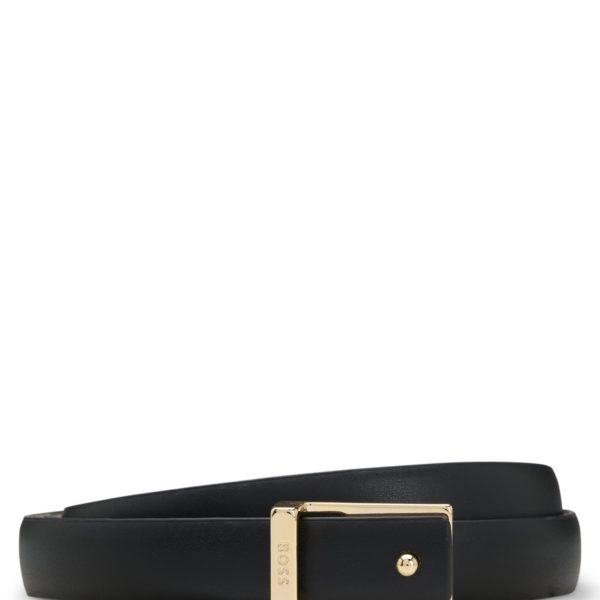 Hugo Boss Ceinture en cuir avec boucle dorée