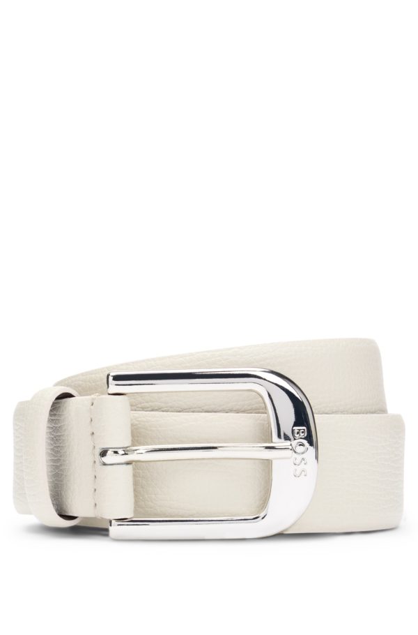 Hugo Boss Ceinture en cuir italien grainé avec boucle logotée