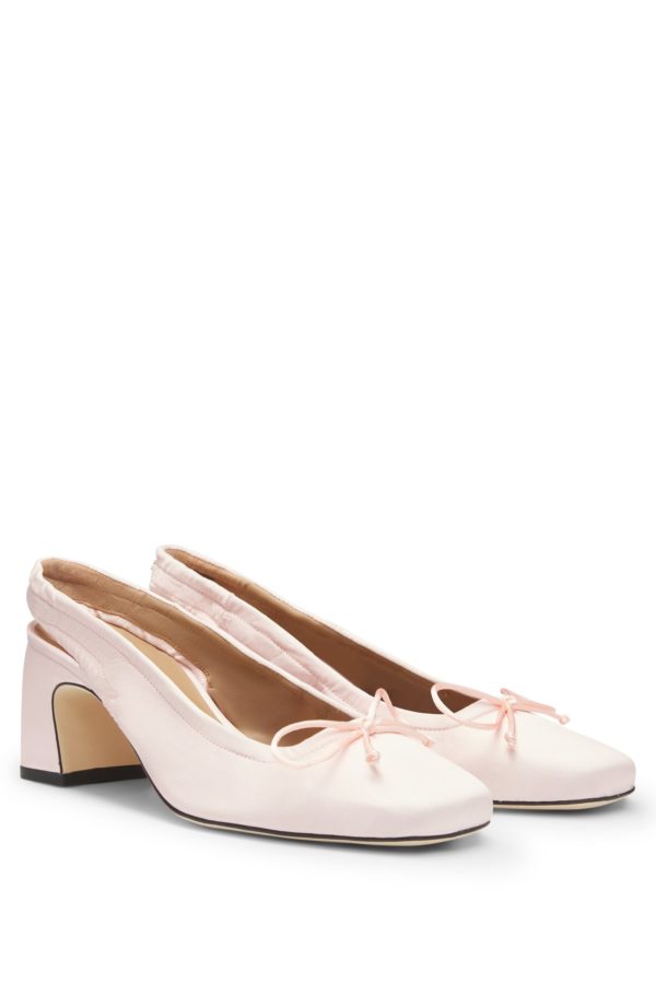 Hugo Boss Chaussures à talon ouvert avec bride élastique froncée